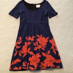 Anthropologie HD in Paris fit and flare Blushed Blooms dress. Size medium.